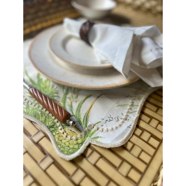 S/N - JOGO AMERICANO - ESTAMPADO COM ABACAXI
