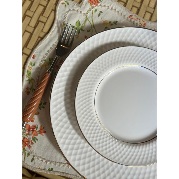 S/N - JOGO AMERICANO ESTAMPADO COM FLORES E BORBOLETAS