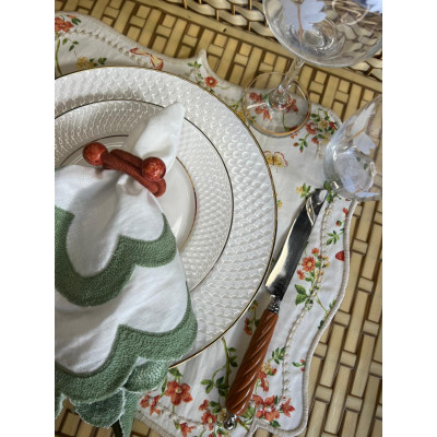 S/N - JOGO AMERICANO ESTAMPADO COM FLORES E BORBOLETAS S/N - JOGO AMERICANO ESTAMPADO COM FLORES E BORBOLETAS
