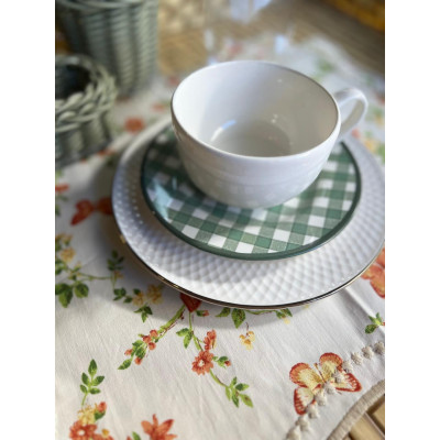 S/N - JOGO AMERICANO ESTAMPADO COM FLORES E BORBOLETAS S/N - JOGO AMERICANO ESTAMPADO COM FLORES E BORBOLETAS