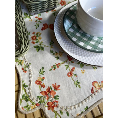 S/N - JOGO AMERICANO ESTAMPADO COM FLORES E BORBOLETAS S/N - JOGO AMERICANO ESTAMPADO COM FLORES E BORBOLETAS