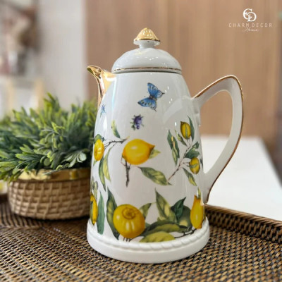 GARRAFA TERMICA DE PORCELANA LIMAO SICILIANO BICO