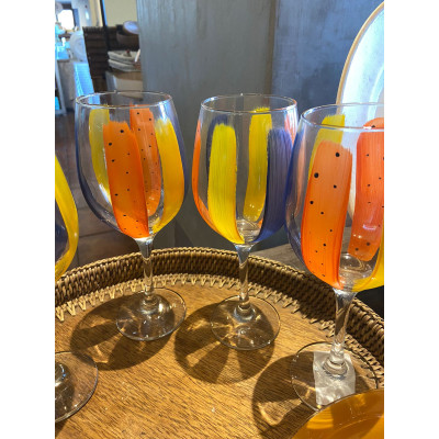 JG 12 TAÇAS VIDRO VINHO PAPAYA