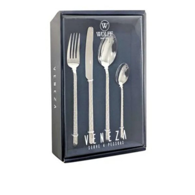 FAQUEIRO 24 PEÇAS DE AÇO INOX VENEZA FAQUEIRO 24 PEÇAS DE AÇO INOX VENEZA