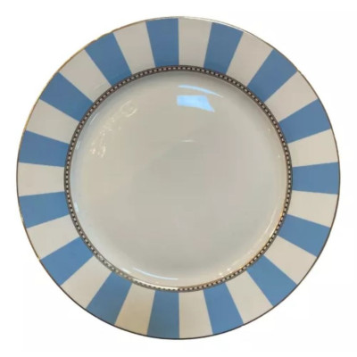 PRATO SOBREMESA BLUE STRIP FILETE OURO