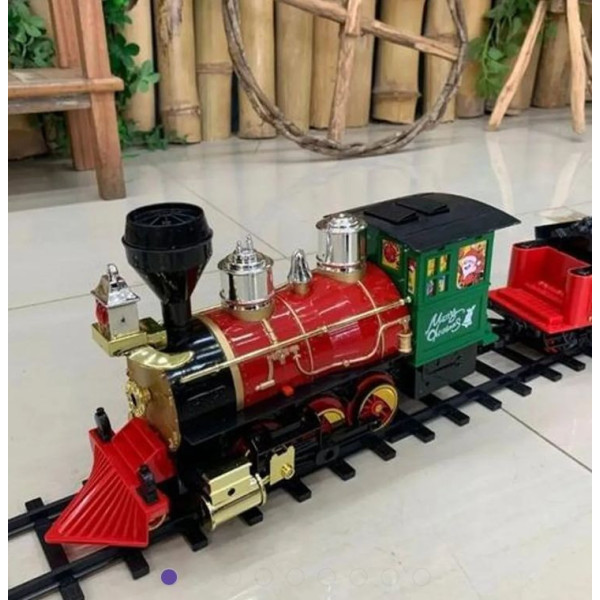 TREM NATAL C/ SOM LUZ CLR 24 PEÇAS
