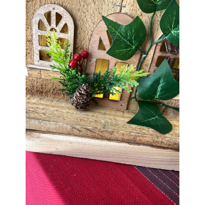 CASA DECORATIVA COM LED 27,5X12CM (BEGE) CASA DECORATIVA COM LED 27,5X12CM (BEGE)