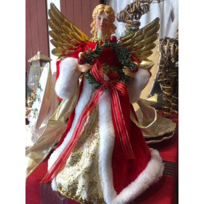 ANJO DECORATIVO SEGURANDO GUIRLANDA