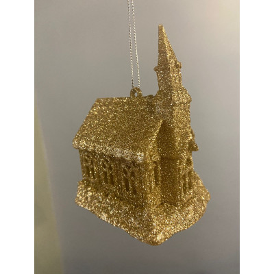 ENFEITE CASA NATAL PENDURAR (CHAMPANHE) 10X8X6cm ENFEITE CASA NATAL PENDURAR (CHAMPANHE) 10X8X6cm