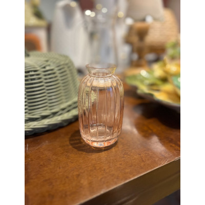 KIT COM 3 VASOS EM VIDRO DECORATIVOS - ROSA KIT COM 3 VASOS EM VIDRO DECORATIVOS - ROSA