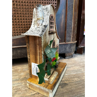 CASA DECORATIVA  C/LED 31X12cm (BEGE) (FLORARTE) Vol. 2