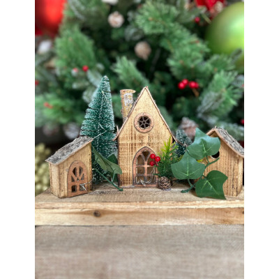 CASA DECORATIVA C/LED 23X15cm (BEGE) (FLORARTE) Vol. 2 CASA DECORATIVA C/LED 23X15cm (BEGE) (FLORARTE) Vol. 2
