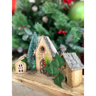 CASA DECORATIVA C/LED 23X15cm (BEGE) (FLORARTE) Vol. 2 CASA DECORATIVA C/LED 23X15cm (BEGE) (FLORARTE) Vol. 2