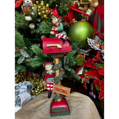 RESINA NATAL DUENDE (VERMELHO VERDE) 41,5X15,5cm (FLORARTE) Vol. 2