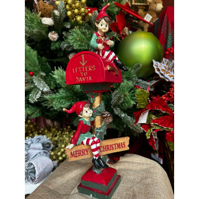 RESINA NATAL DUENDE (VERMELHO VERDE) 41,5X15,5cm (FLORARTE) Vol. 2