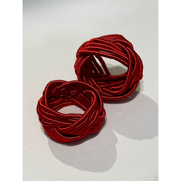 PG1911 CORDA JOGO COM 4 PORTA-GUARDANAPOS VERMELHO