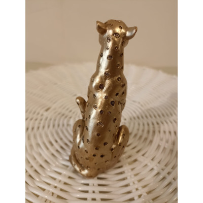 ESCULTURA LEOPARDO EM POLIRRESINA