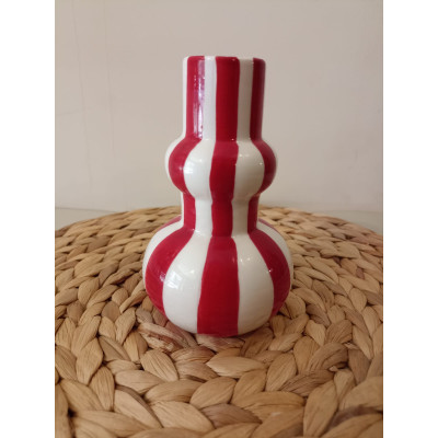 VASO DEC LISTRADO CERAM 8,5X8,5X13,5CM VASO DEC LISTRADO CERAM 8,5X8,5X13,5CM