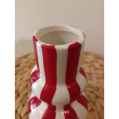 VASO DEC LISTRADO CERAM 8,5X8,5X13,5CM VASO DEC LISTRADO CERAM 8,5X8,5X13,5CM