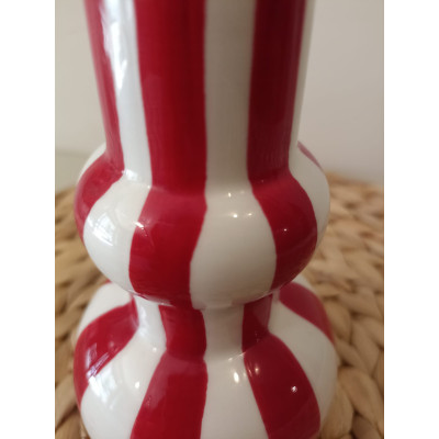 VASO DEC LISTRADO CERAM 8,5X8,5X13,5CM VASO DEC LISTRADO CERAM 8,5X8,5X13,5CM