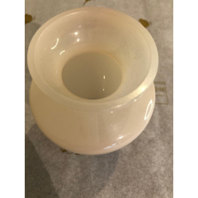 VASO DECOR VIDRO (BEGE) 9cm 7,5d (FLORARTE) Vol. 1