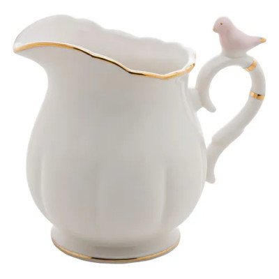 LEITEIRA PORCELANA BIRDS BRANCO 230ml LEITEIRA PORCELANA BIRDS BRANCO 230ml