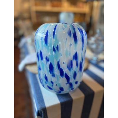 VASO DECORATIVO VIDRO (AZUL) 22cm