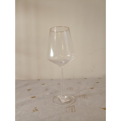 TACA VINHO 540ml 23,5X9X9cm BERGEN C/BORDA DOURADA (TRANSPARENTE) (FLORARTE) Vol. 2