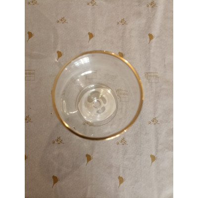 TACA VINHO 540ml 23,5X9X9cm BERGEN C/BORDA DOURADA (TRANSPARENTE) (FLORARTE) Vol. 2