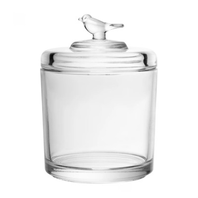 POTE DE CRISTAL ECOLOGICO COM TAMPA BIRD 8,5CM X 8,5CM X 11,5CM POTE DE CRISTAL ECOLOGICO COM TAMPA BIRD 8,5CM X 8,5CM X 11,5CM