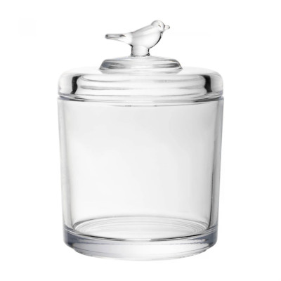 POTE DE CRISTAL ECOLOGICO COM TAMPA BIRD 8,5CM X 8,5CM X 11,5CM POTE DE CRISTAL ECOLOGICO COM TAMPA BIRD 8,5CM X 8,5CM X 11,5CM