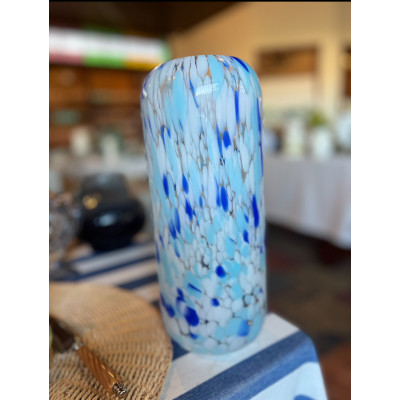VASO DECORATIVO VIDRO (AZUL) 30cm