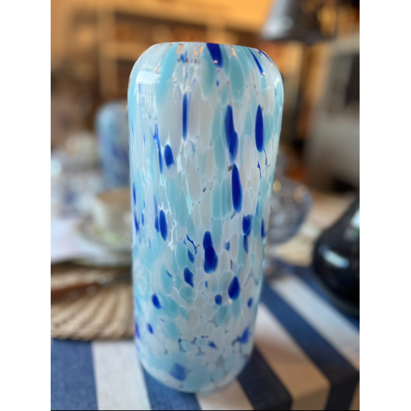 VASO DECORATIVO VIDRO (AZUL) 30cm