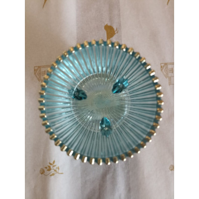 PASCOA PORTA VELA DE VIDRO 9,5X5,8cm (AZUL DOURADO) (FLORARTE) Vol. 6 PASCOA PORTA VELA DE VIDRO 9,5X5,8cm (AZUL DOURADO) (FLORARTE) Vol. 6