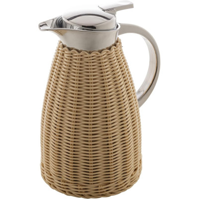 GARRAFA TERMICA ACO INOX C/RATTAN PLASTICO BEGE 1,5l GARRAFA TERMICA ACO INOX C/RATTAN PLASTICO BEGE 1,5l