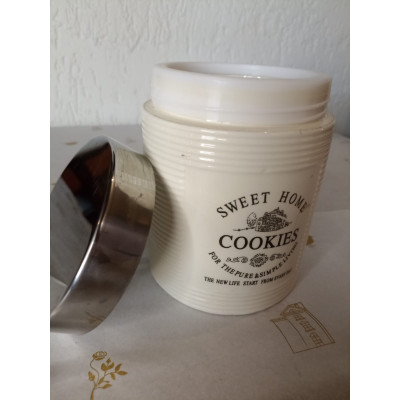 POTE COM TAMPA INOX COOKIES 770ML