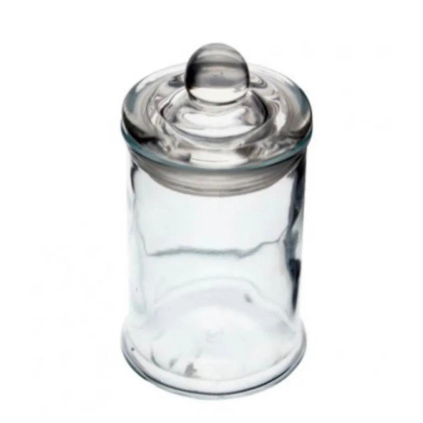POTE DE VIDRO COM TAMPA 11CM 120ML 21326