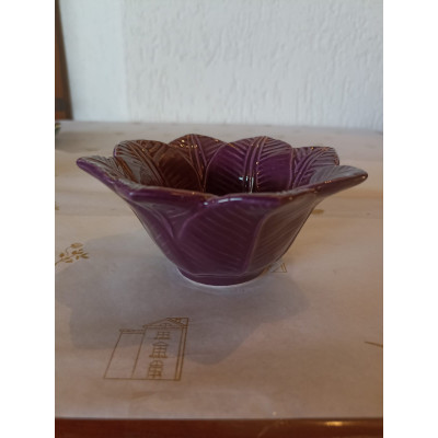 CENTRO DE MESA CERAMICA 12,5X12,5X6cm (BERINJELA) (FLORARTE) Vol. 6