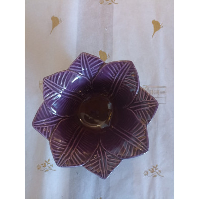 CENTRO DE MESA CERAMICA 12,5X12,5X6cm (BERINJELA) (FLORARTE) Vol. 6