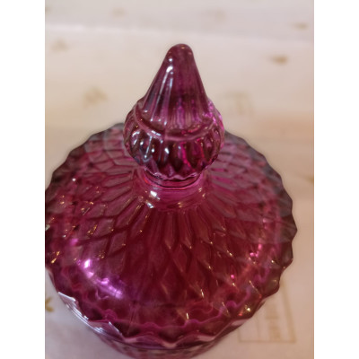 POTICHE VIDRO C/TAMPA 10X8,5cm (MAGENTA) (FLORARTE) Vol. 6 POTICHE VIDRO C/TAMPA 10X8,5cm (MAGENTA) (FLORARTE) Vol. 6