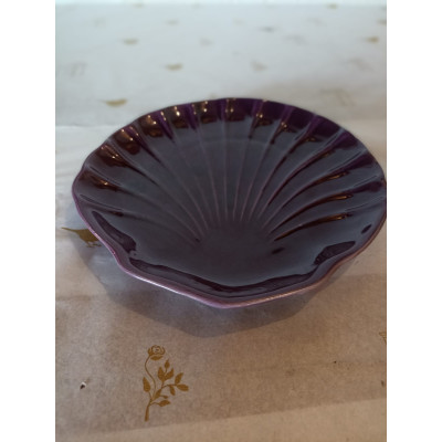 CENTRO DE MESA CERAMICA 16cm CONCHA (BERINJELA) (FLORARTE) Vol. 6