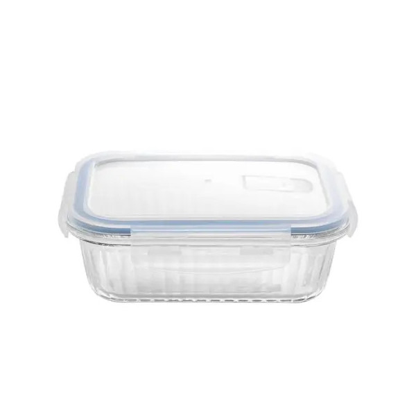 POTE HERMETICO DE VIDRO COM TAMPA PLASTICA LINES 640ML
