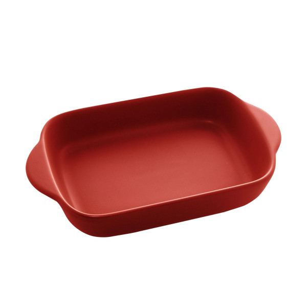 TRAVESSA PORCELANA NORDICA VERMELHO MATT 23x13x4cm