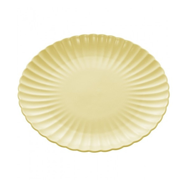 PRATO PORCELANA NORDICA AMARELO MATT 26x3cm