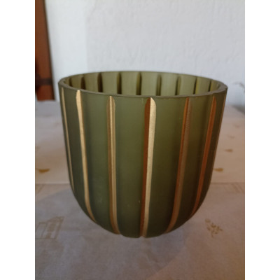 VASO DECOR VIDRO (VERDE) 15X15X15,3cm (FLORARTE) Vol. 1