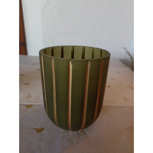 VASO DECOR VIDRO (VERDE) 12X12X14,5cm (FLORARTE) Vol. 1