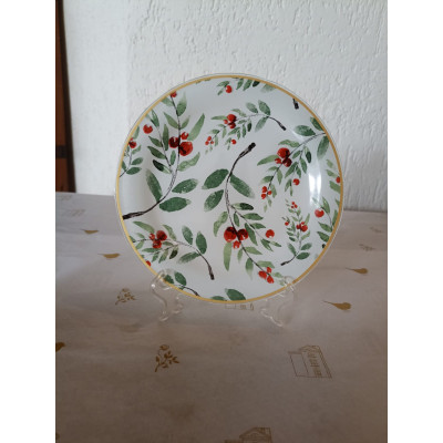 CONJ. C/2 ORNAMENTO DE VIDRO DECORATIVO RASO NATAL 18 CM