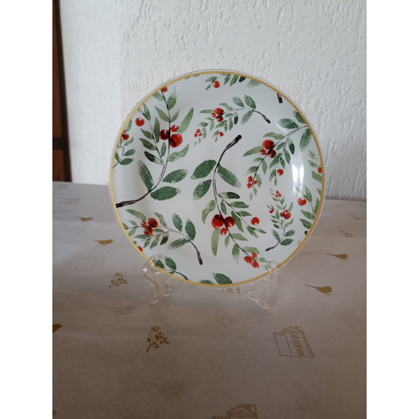 CONJ. C/2 ORNAMENTO DE VIDRO DECORATIVO RASO NATAL 18 CM