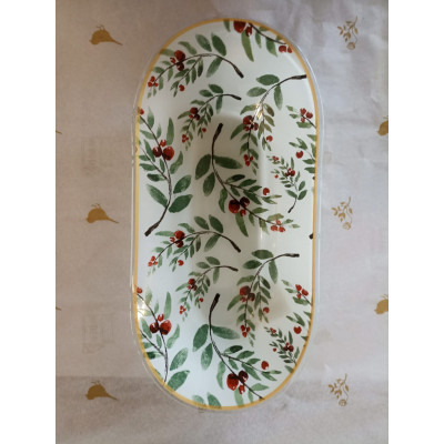 ORNAMENTO DE VIDRO DECORATIVO OVALADO P HOLLY ORNAMENTO DE VIDRO DECORATIVO OVALADO P HOLLY