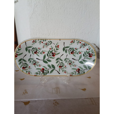 ORNAMENTO DE VIDRO DECORATIVO OVALADO P HOLLY ORNAMENTO DE VIDRO DECORATIVO OVALADO P HOLLY